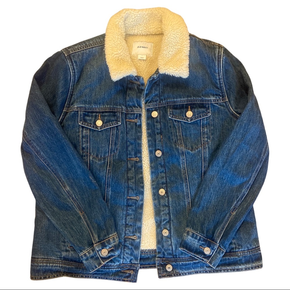 Old Navy Denim Sherpa Lined Jacket